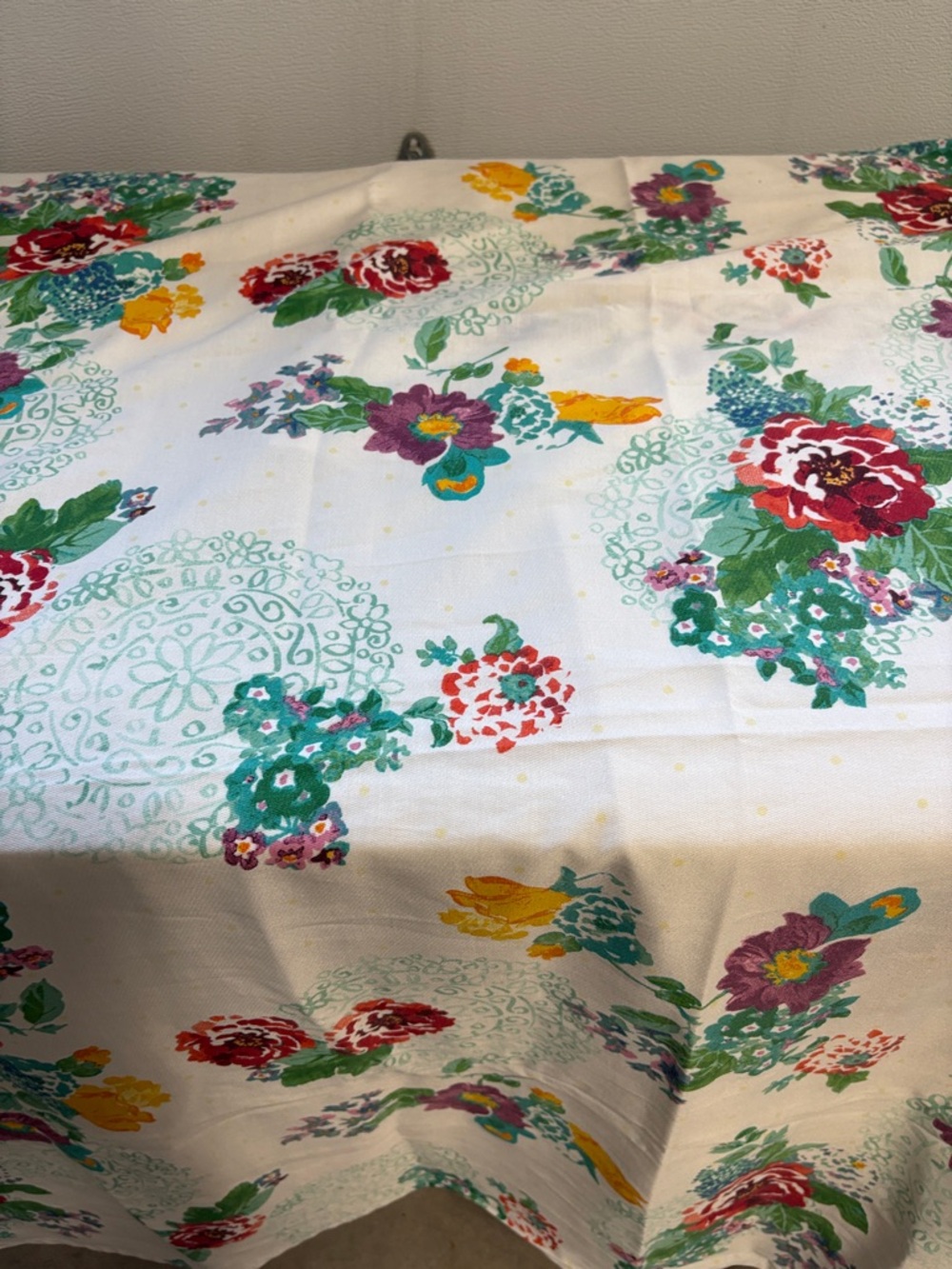 The Pioneer Woman floral tablecloth